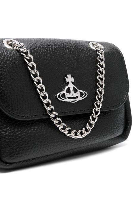Borsa a spalla con logo in nero Vivienne Westwood - donna VIVIENNE WESTWOOD | 5C01000CWS000DN403